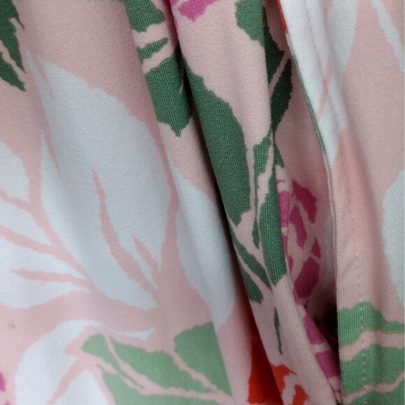 Cuddl Duds Flexwear Maxi Dress Pink Green Peach Purple Floral Medium Soft Lounge - Picture 9 of 15